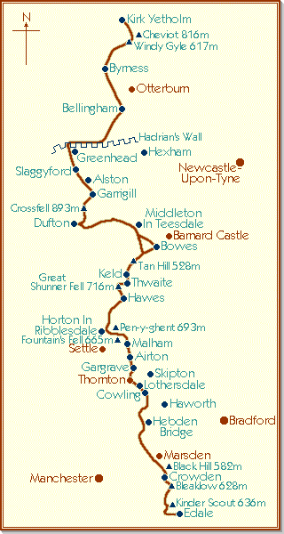 Pennine Way Map